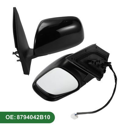 Left Side Door Mirror for Toyota RAV4 (2009-2012) Manual Folding Gloss Black
