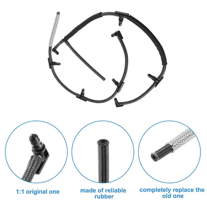 Left Right Fuel Injector Return Line for Chevrolet Silverado Black