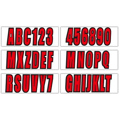 Custom 3" Boat & Jet Ski Registration Numbers & Letters 4 Pack