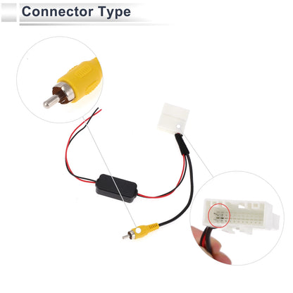 Rear View Camera Adapter Wire Harness Cable RCA for Toyota RAV4 (2001-2023)