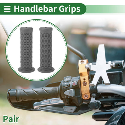 Grips / 25mm / Motorcycle Hand Grips Cover Handlebar End Grips TPU Dark Gray