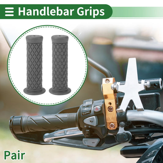 Grips / 25mm / Motorcycle Hand Grips Cover Handlebar End Grips TPU Dark Gray