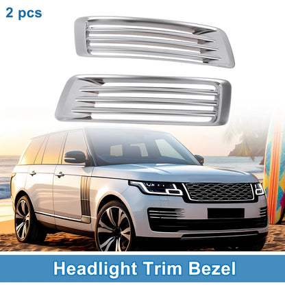 Car Front Left & Right Headlight Trim Bezels for Land Rover Vogue (2013-2021)