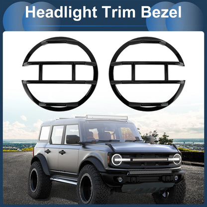 Front Left & Right Headlight Trim Bezels for Ford