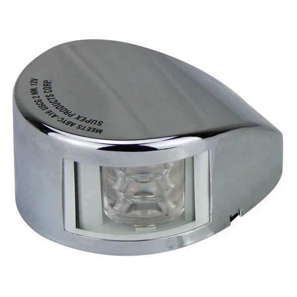 LED Navigation Lights Horizontal Mount White & Stainless Cover