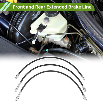 3 x Extended Brake Line Hoses for Toyota Hilux LN106 LN46 LN60 LN65 RN105 YN65