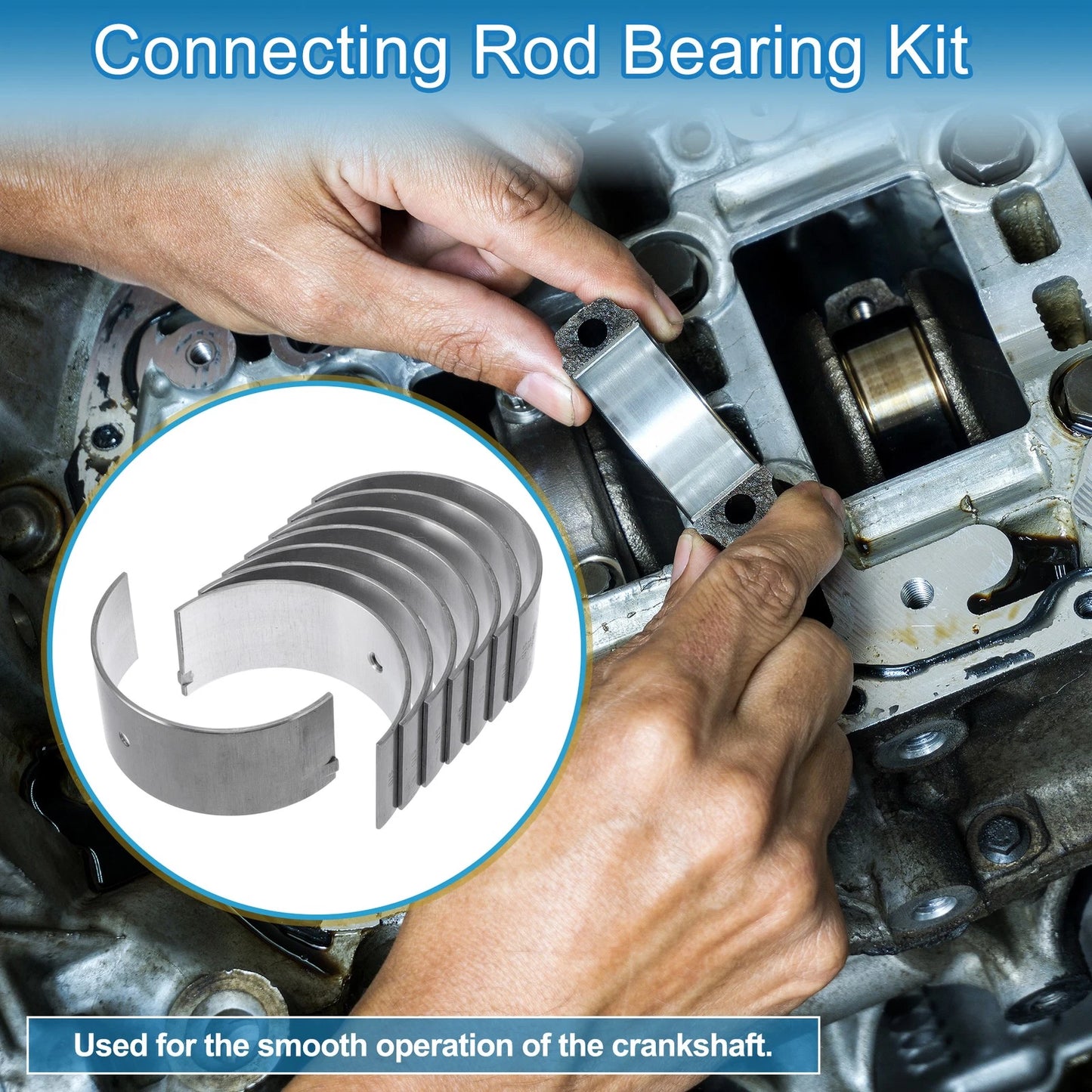 Connecting Rod Bearing Set / 8 Pcs for Toyota DYNA (1972–1984)