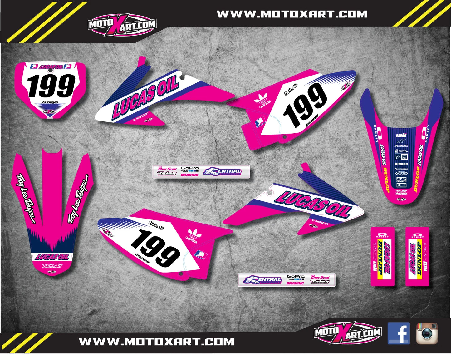 Active Pink Style Custom Graphic Kit for Honda CRF 150F (2008-2014)