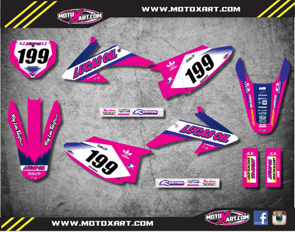 Active Pink Style Custom Graphic Kit for Honda CRF 150F (2008-2014)