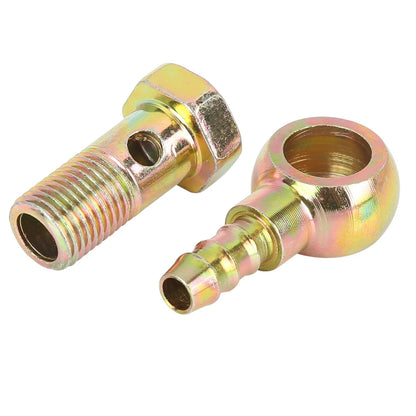 2 x 12mm Dia Banjo Hose Barb Bolt Fittings for Motorcycle Car Universal