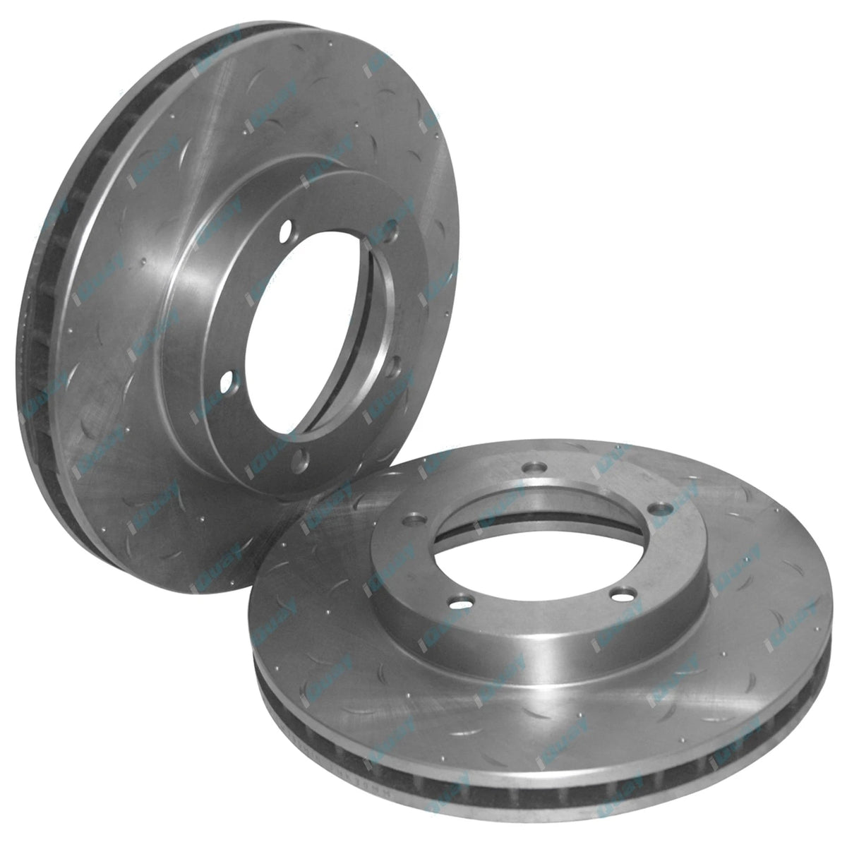 Front Drilled Slotted Disc Rotors HD Pads for Landcruiser 76 78 79 Series