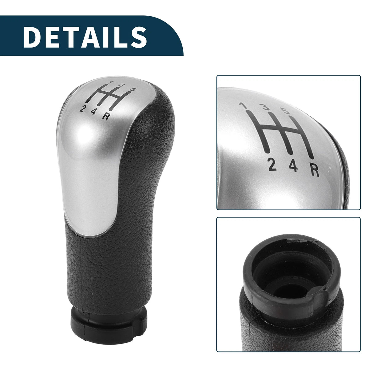 5 Speed Manual Gear Shift Knob for Ford Fiesta MK6 (2001-2010) Black Plastic