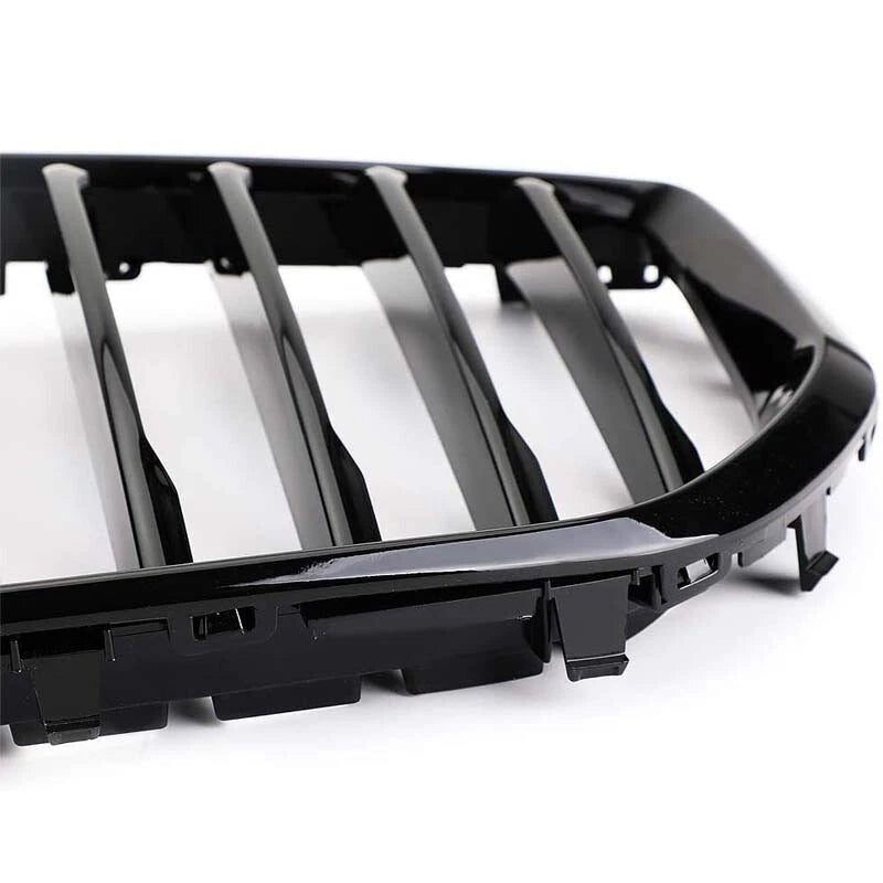 Car Front Grill Kidney Grille Gloss Black Single Slats For 2019-2023 BMW G05 X5