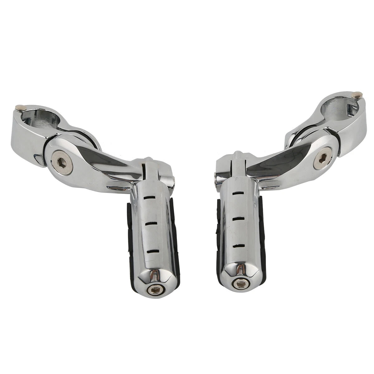 1 1/4" Highway Bar Short Angled Footpegs for Harley Electra Street Glide (2007-2023)