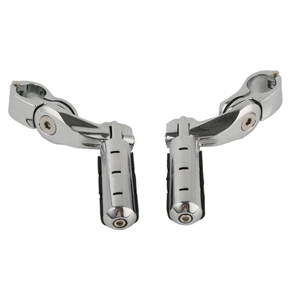 1 1/4" Highway Bar Short Angled Footpegs for Harley Electra Street Glide (2007-2023)