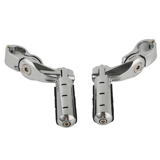 1 1/4" Highway Bar Short Angled Footpegs for Harley Electra Street Glide (2007-2023)