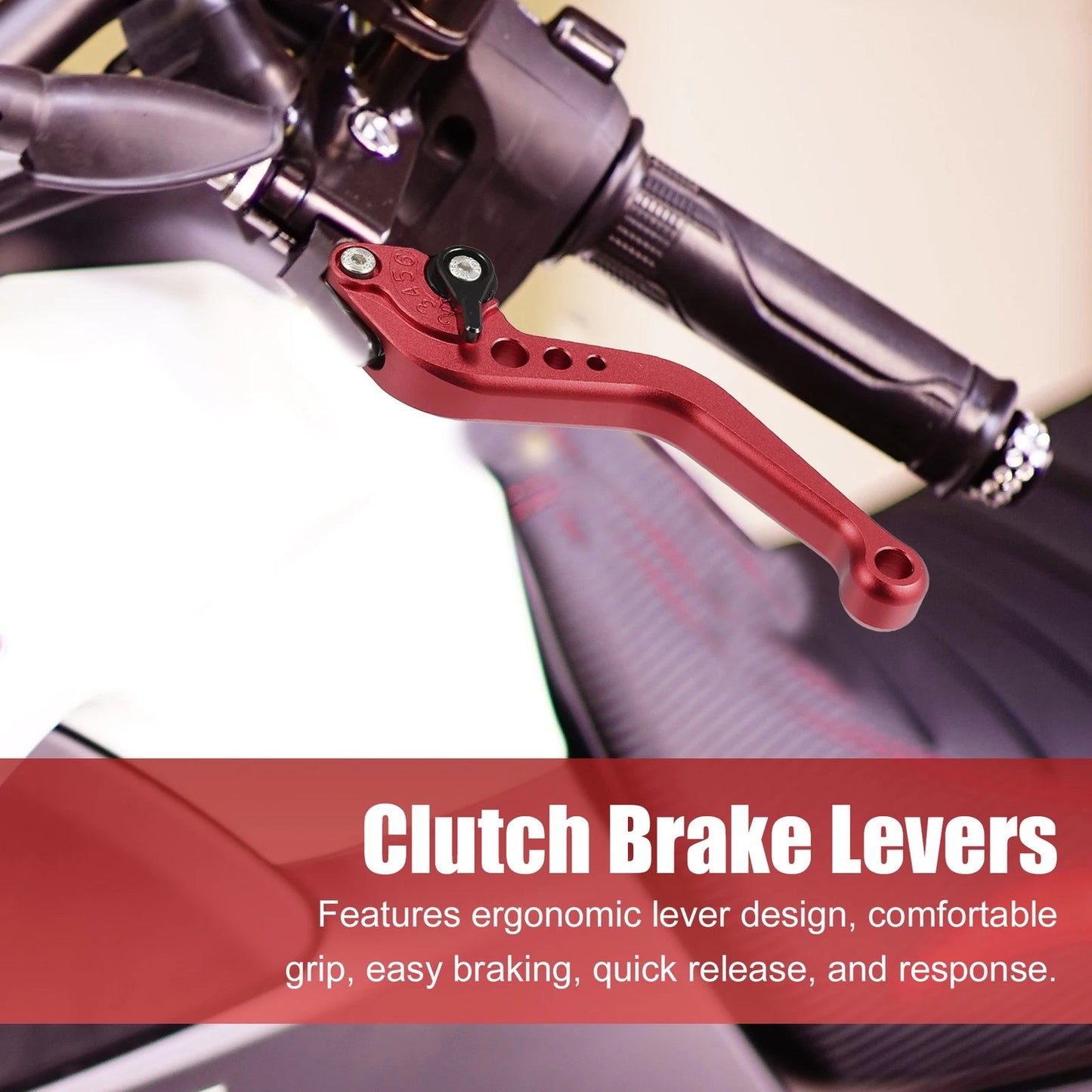 Pair Motorcycle Brake Clutch Levers CNC for Yamaha FZ6 Fazer Red (2004–2010)