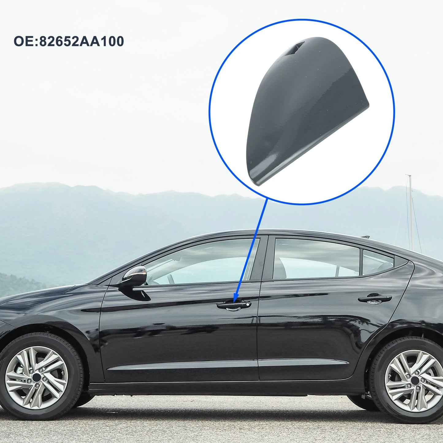 Front Left Door Handle Cover for Hyundai Elantra MK7 (2020-2023) Gray