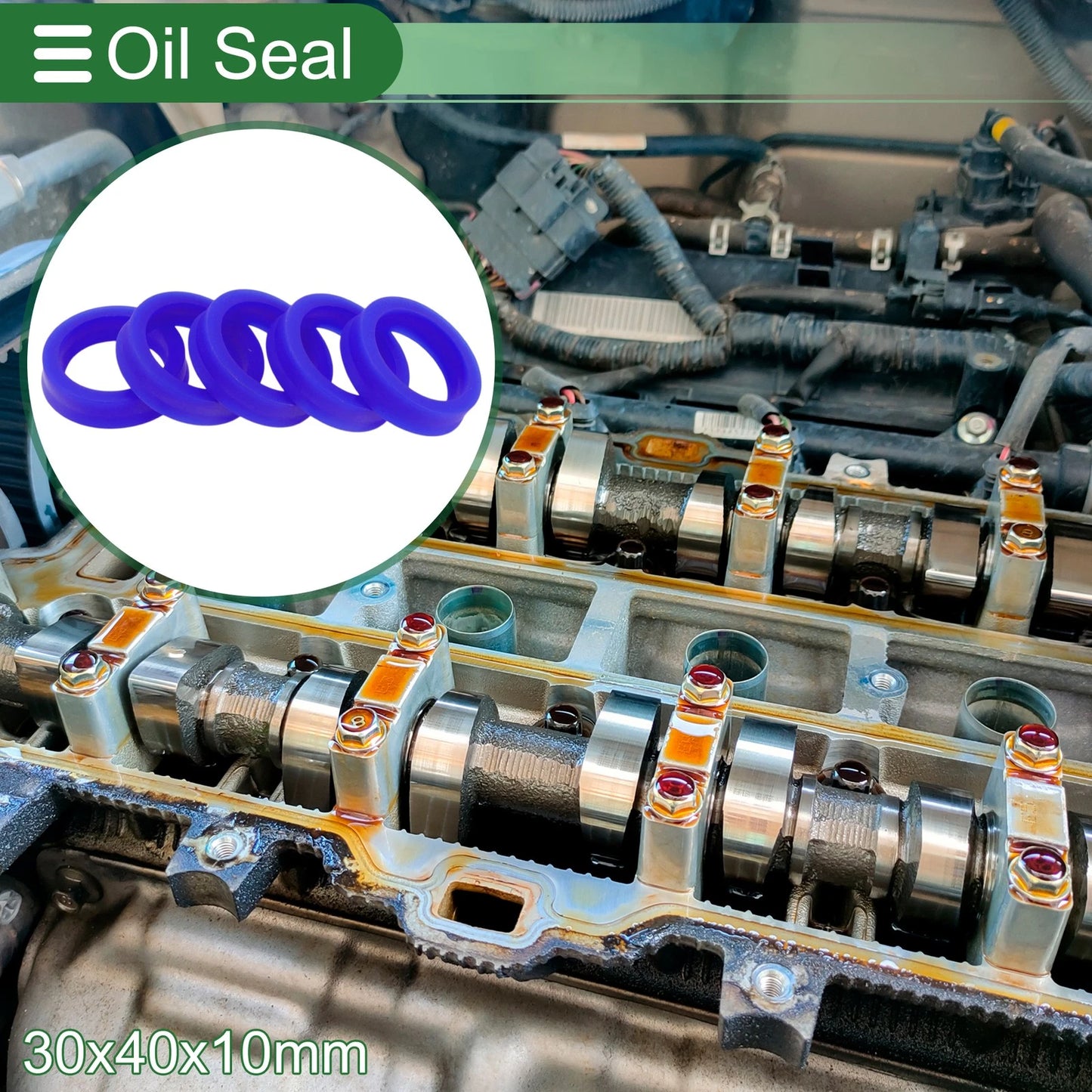 Oil Seal / 30x40x10mm 5 Pcs / Seal Ring Rotary Shaft Seal TPU for Make Model