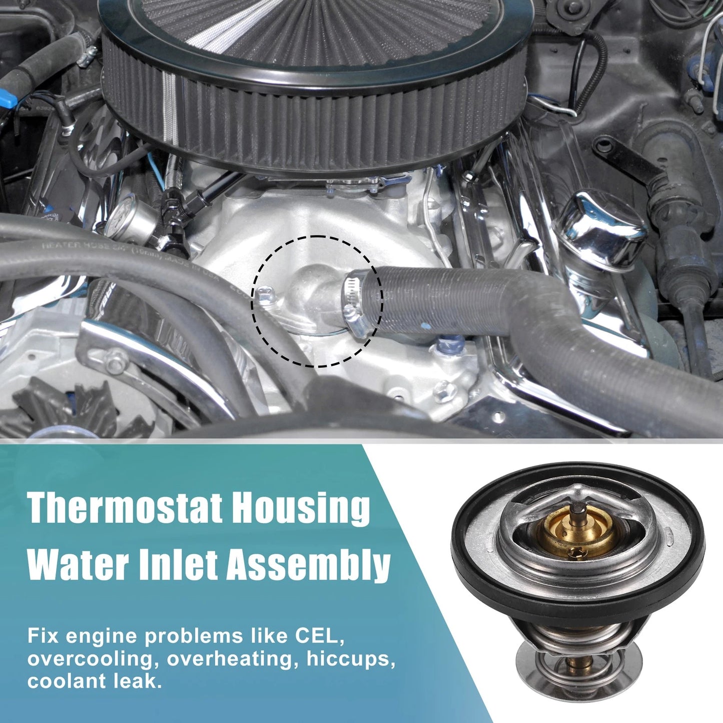 Coolant Thermostat Housing Assembly for Dodge Ram 3500