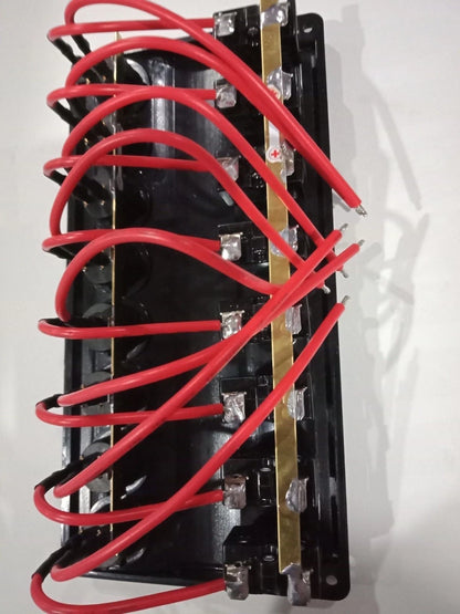 Switch Panel LED 8 Gang with Circuit Breakers for Marine/Caravan, IP65 Splash Proof