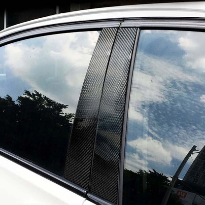 Carbon Fiber Door B Pillar Sticker Trim fit For BMW 320i 325i 330i 1998-2005