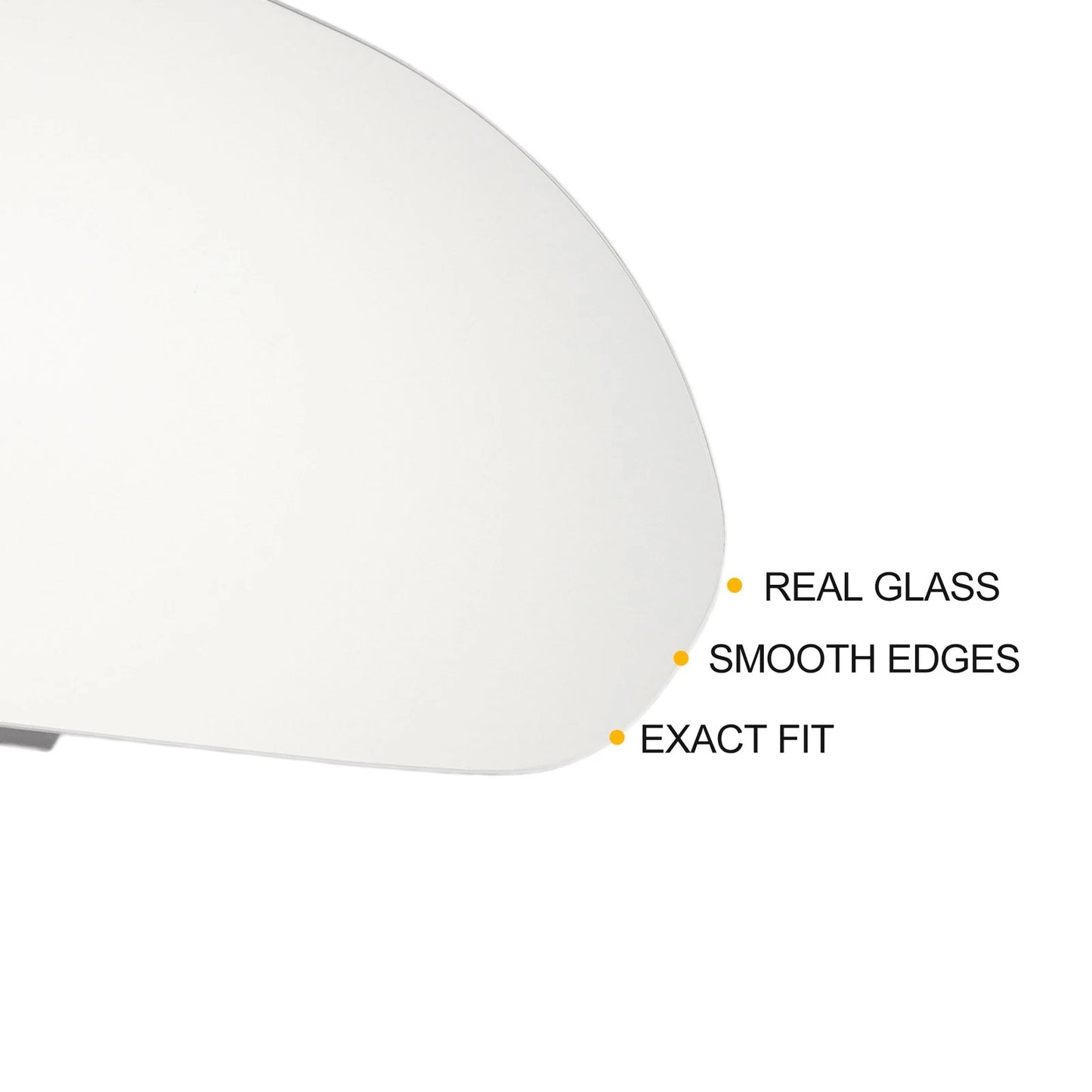 Left Side Heated White Mirror Glass for Hyundai Elantra (2015-2018)