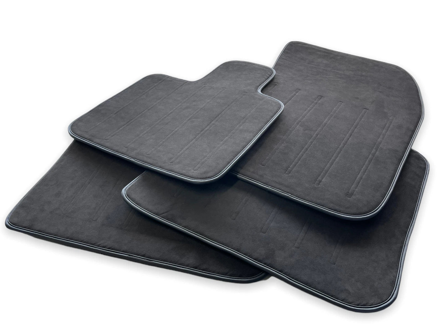 Alcantara Leather Floor Mats for Rolls Royce Phantom 2003-2016 Black Badge