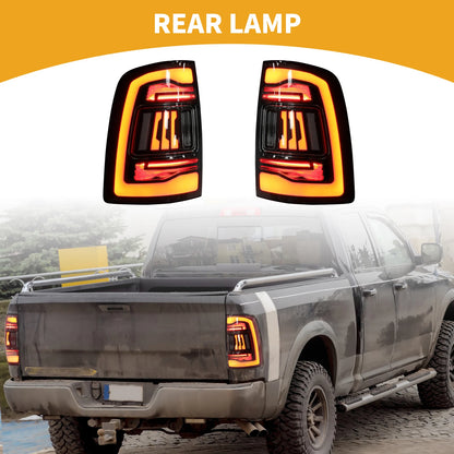 1 Pair OLED Tail Lights Assembly for Dodge Ram 1500-2500-3500 (2009-2018)