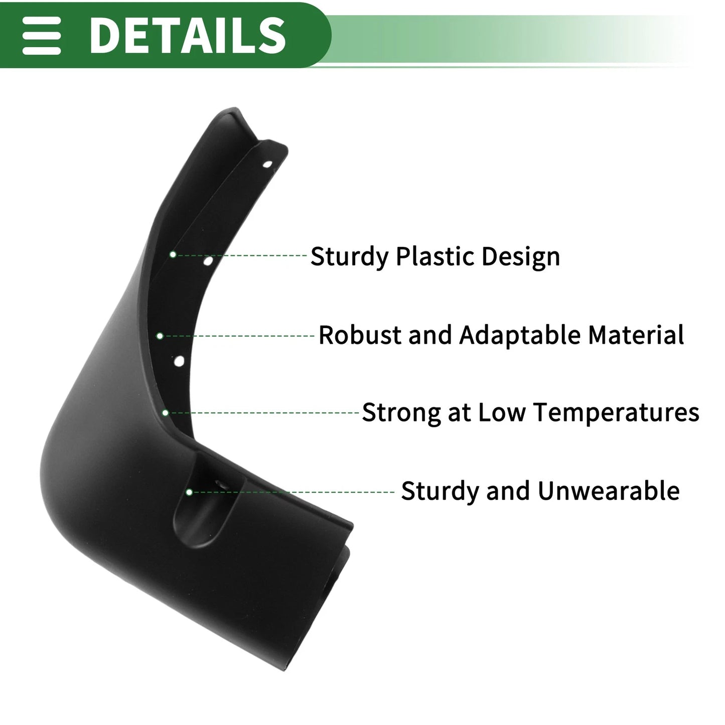 Mud Flaps Splash Guards 1 Set for Nissan Tiida (2016-2021)