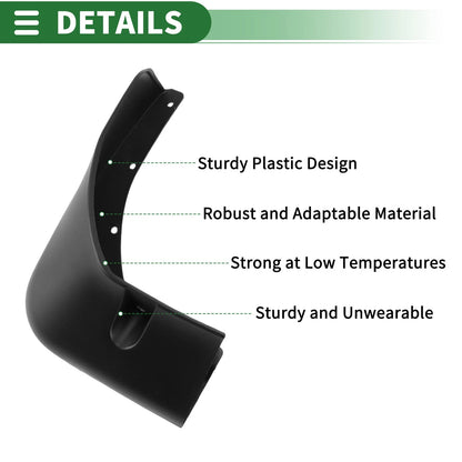 Mud Flaps Splash Guards 1 Set for Nissan Tiida (2016-2021)