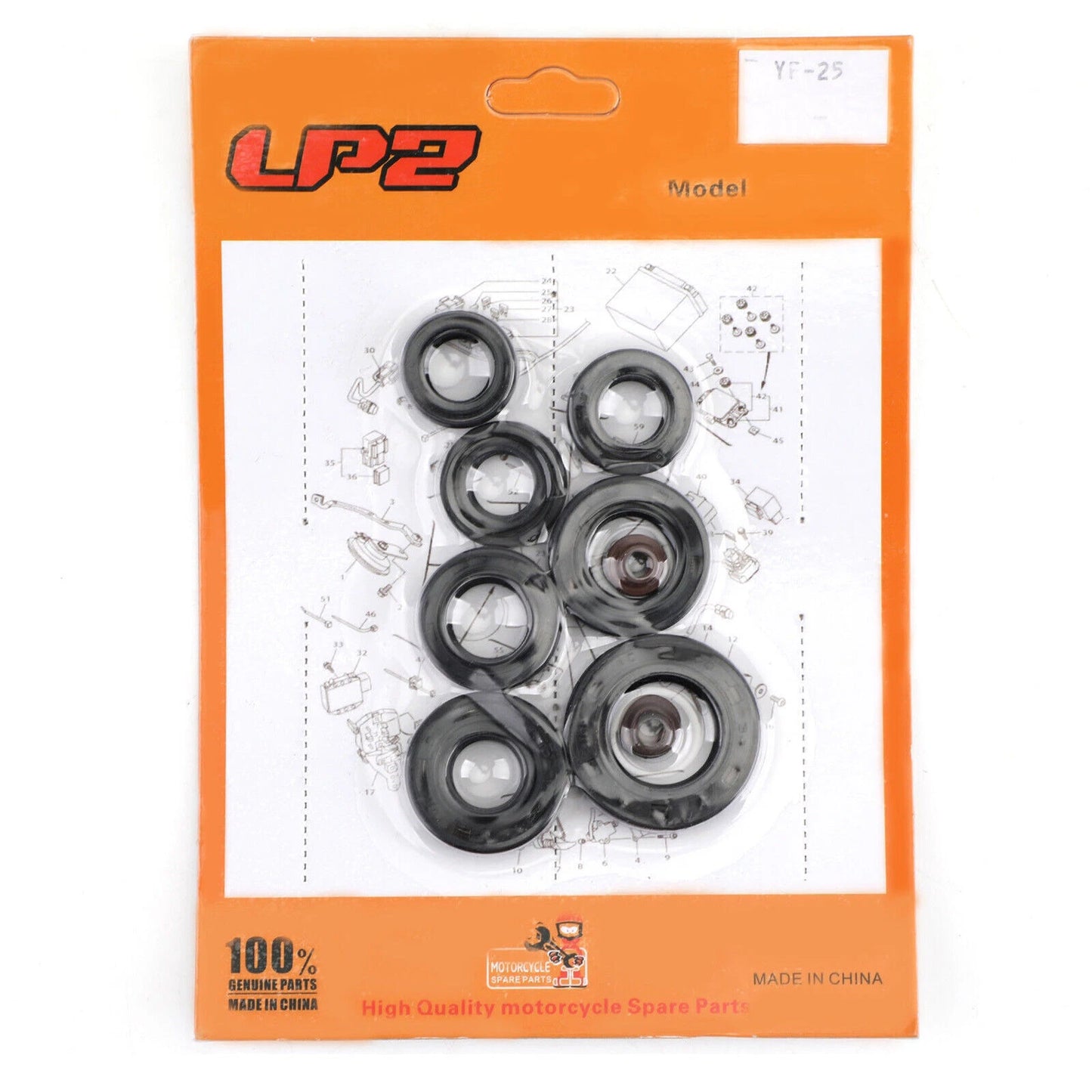 9pc Shaft Seal Set for Honda XL185 XL185S XL200R (1979-1993, 1983-1984)