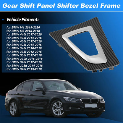 Carbon Fiber Gear Shift Panel Bezel Frame for BMW F30 F31 F32 F33 F34 (2012-2019)