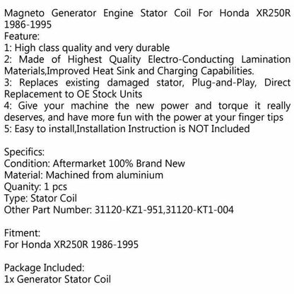 Stator Coil for Honda XR250R (1986-1995)