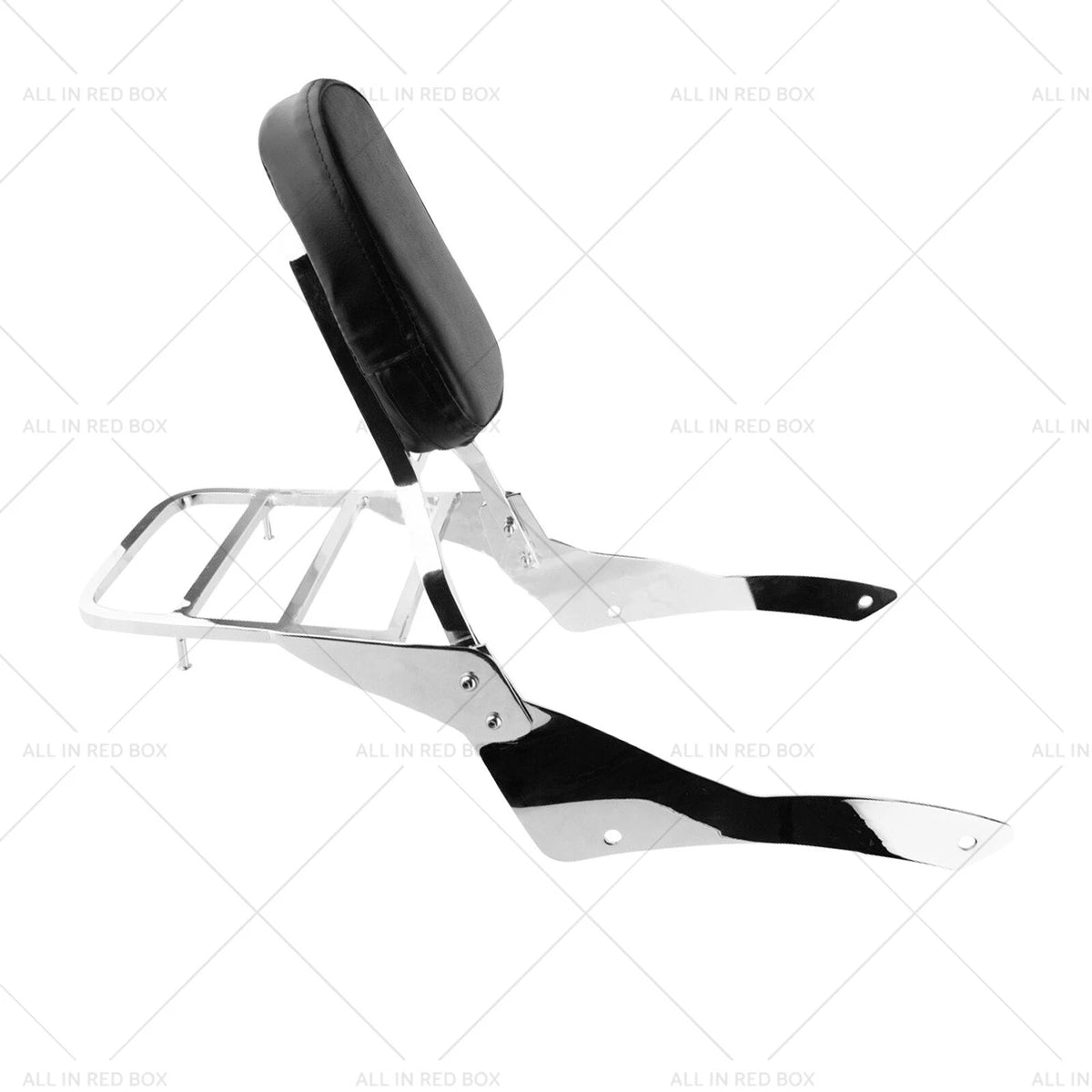 Chrome Backrest Sissy Bar Luggage Rack for Yamaha Vstar 650 400 (98-18)