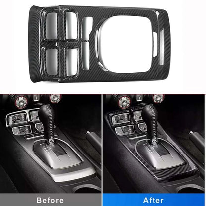 Carbon Fiber Manual Gear Shift Console Panel Trim for Chevrolet Camaro 2010-15