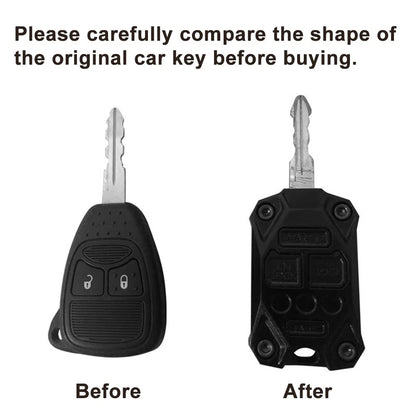 Red Key Fob Shell Case Cover for Jeep Wrangler JK (2007-2017)
