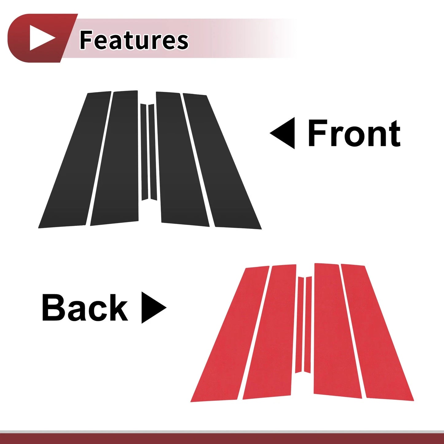 Black Door Window Trim for Lexus UX (2019-2021)