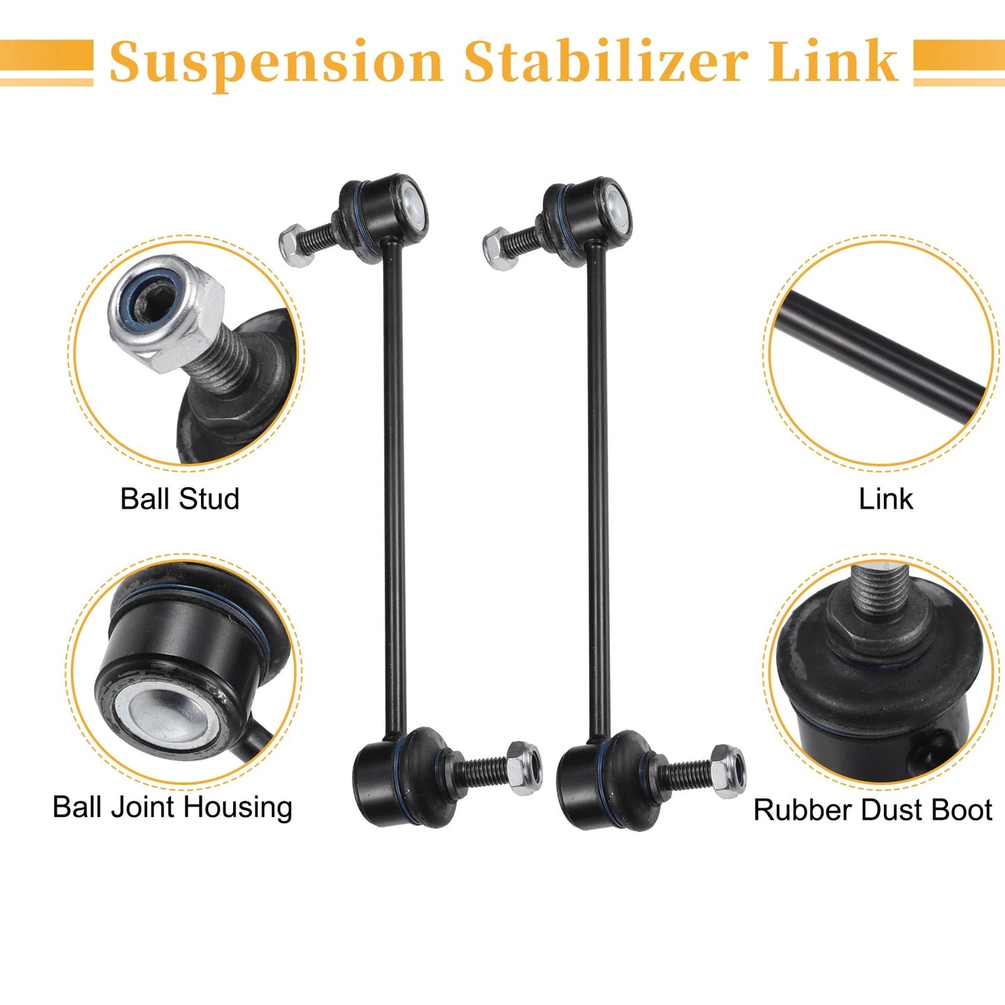 Front Stabiliser Sway Bar Link for BMW 524td (1985-1986)