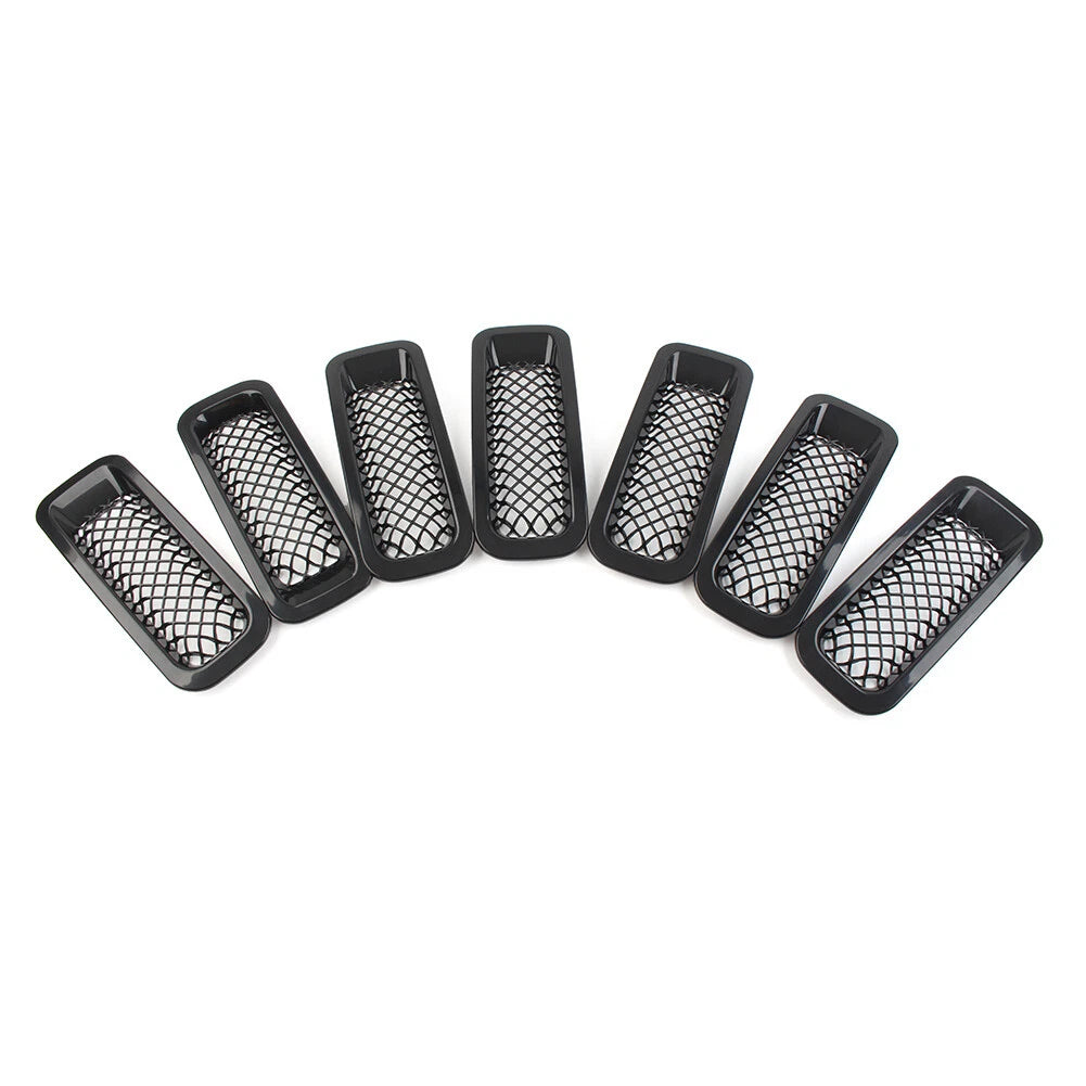 7 Pcs Front Mesh Grille Cover for Jeep Patriot (2011-2017)