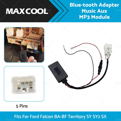 Bluetooth Adapter Aux MP3 Module for Ford Falcon, Territory (2002-2016)