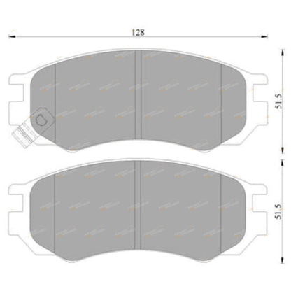 Front Disc Brake Pad Set 2.0L for Nissan NX NXR B13 (1991-1995)