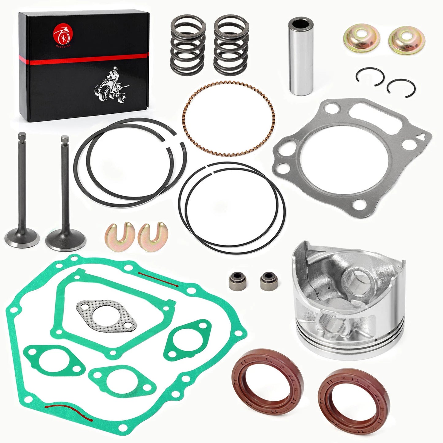 Engine Top End Rebuild Kit +0.5 Piston Valve Kit for YAMAHA G21/G22/G27/G28