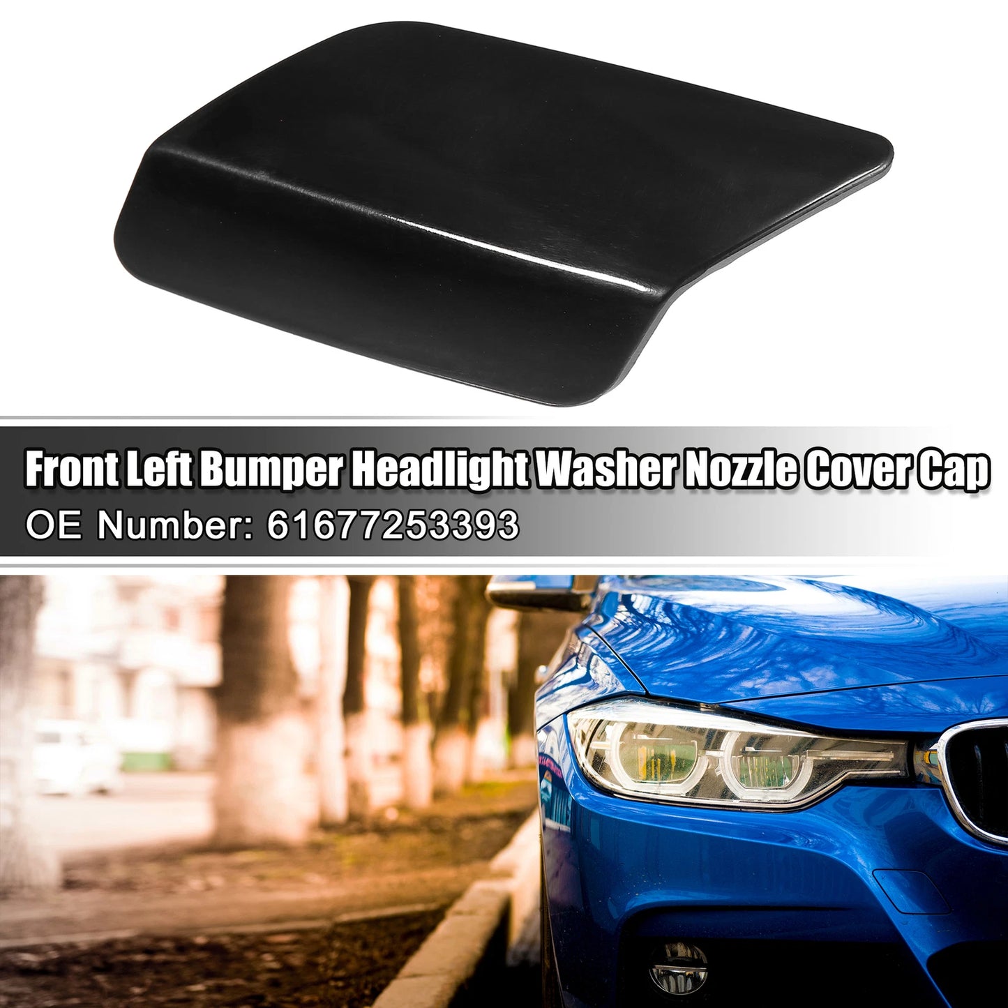 Front Left Bumper Headlight Washer Nozzle Cover Cap for BMW E92 E93