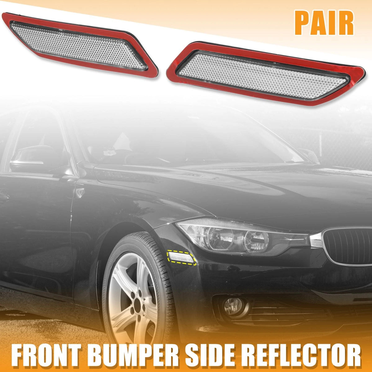 Front Bumper Reflectors  for BMW F30 F31 3-Series (2013-2015)