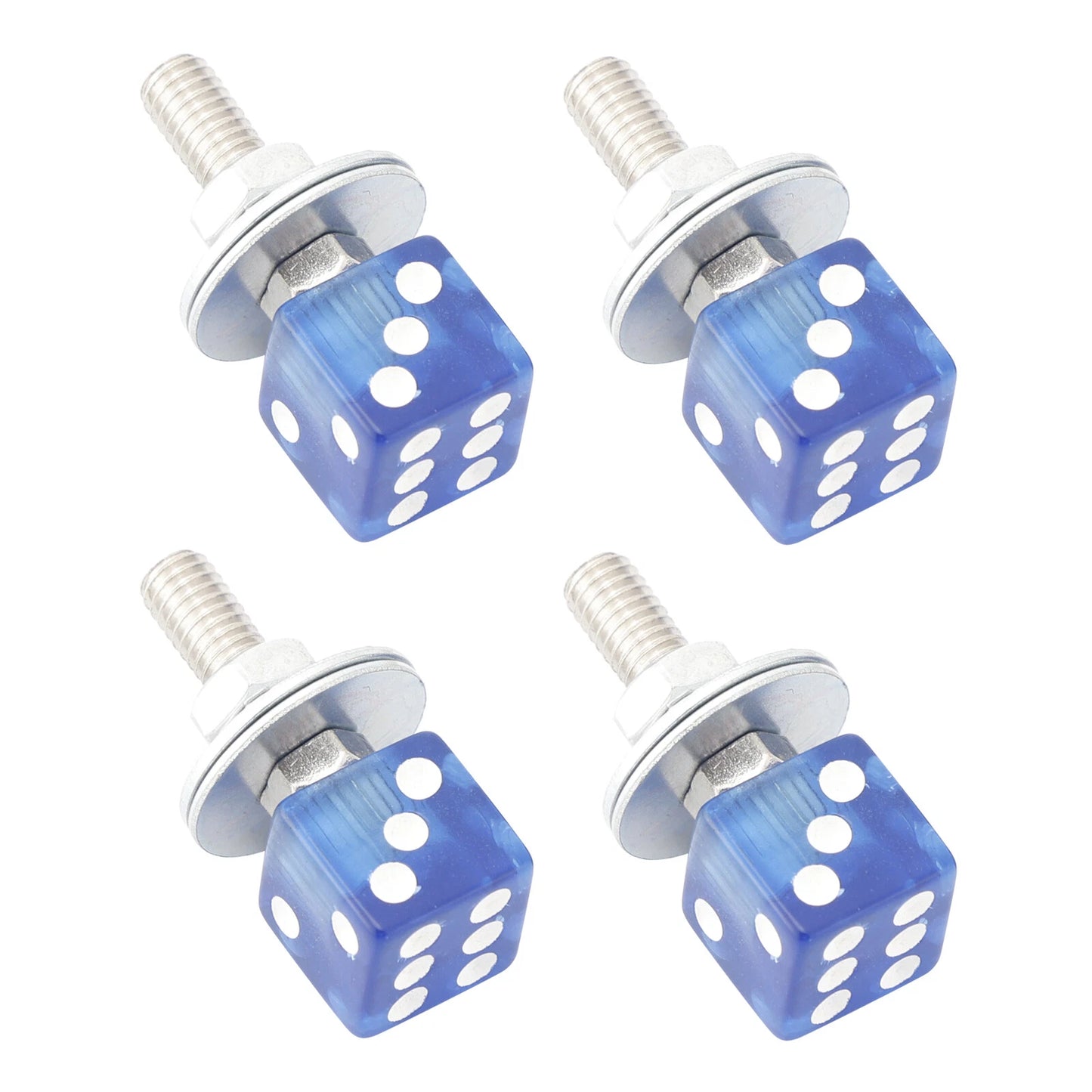 4pcs Blue License Plate Screws for Chopper Motorcycle