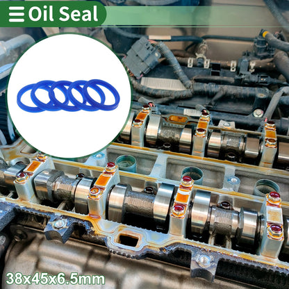 Oil Seal TPU 38x45x6.5mm High Pressure Blue 5 pcs