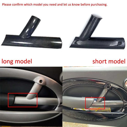 Carbon LOOK Side Interior Door Hanle Cover Trim Fit for Mini Cooper R50 R52 R53