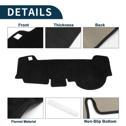 Dashboard Cover Mat for Honda N-WGN JH3/JH4 Sun Protector Pad Black (2013-2020)