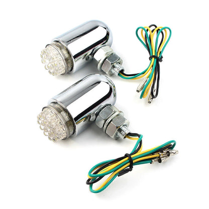 Custom Chrome Running Turn Signal Tail Light for Motorcycle Cruiser (Universal)